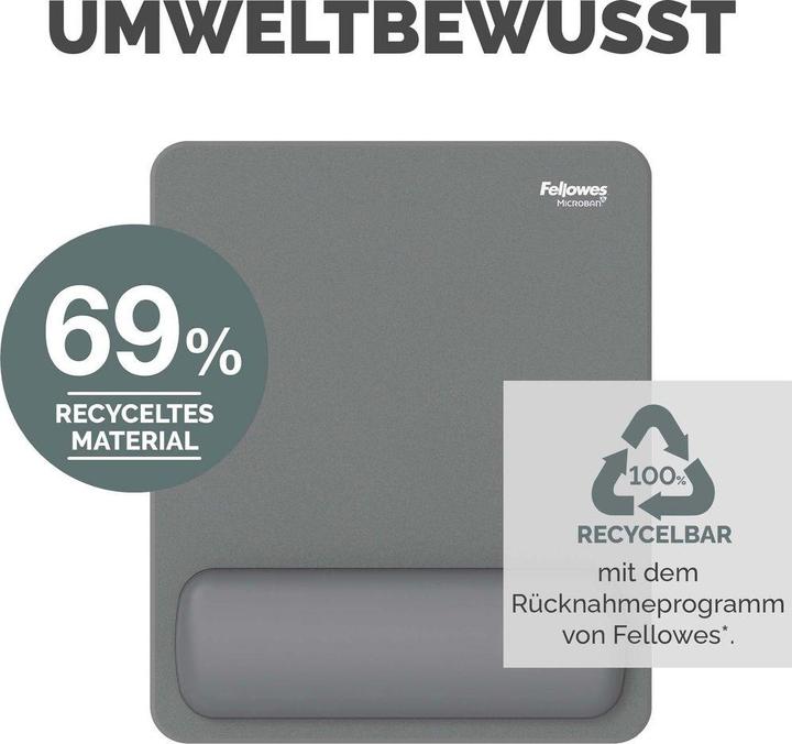 Produktbild Fellowes Breyta Mauspad grau mit Handgelenkauflage