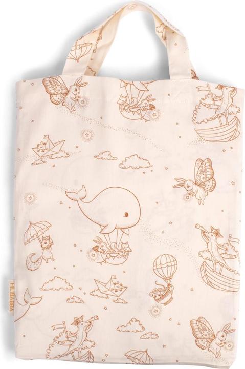 Filibabba - Junior bed linen GOTS - Dreamy Adventurers - Hvid - 100x140 cm (FI-03809) (100 x 140 cm, 40 x 45 cm)
