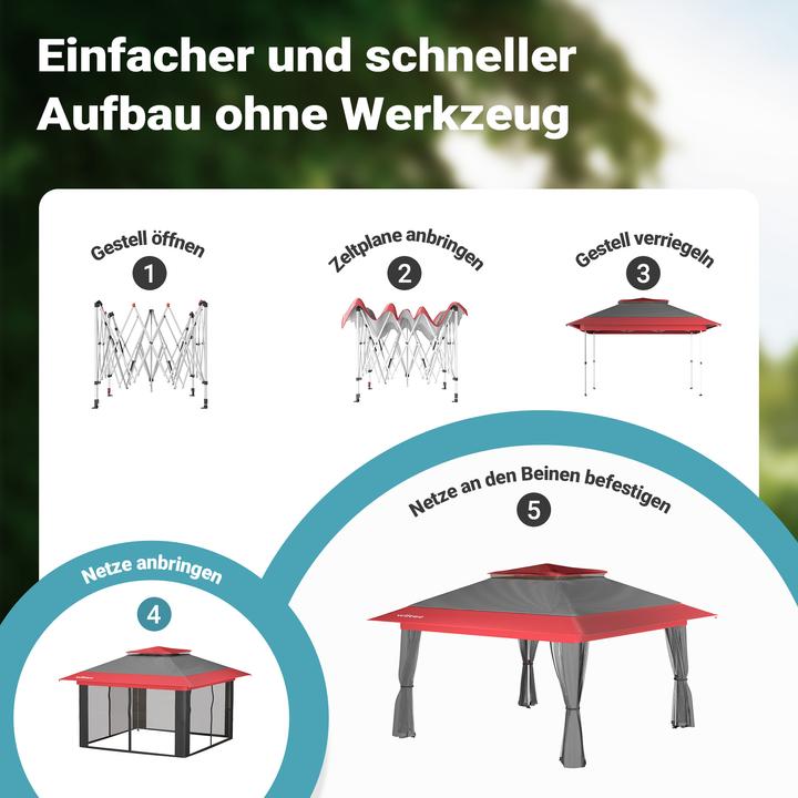 Actual product image Wiltec Faltpavillon (400 cm, 400 cm)