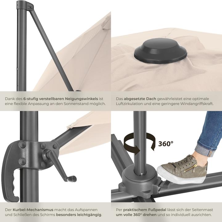 Produktbild tectake Ampelschirm (3 m)