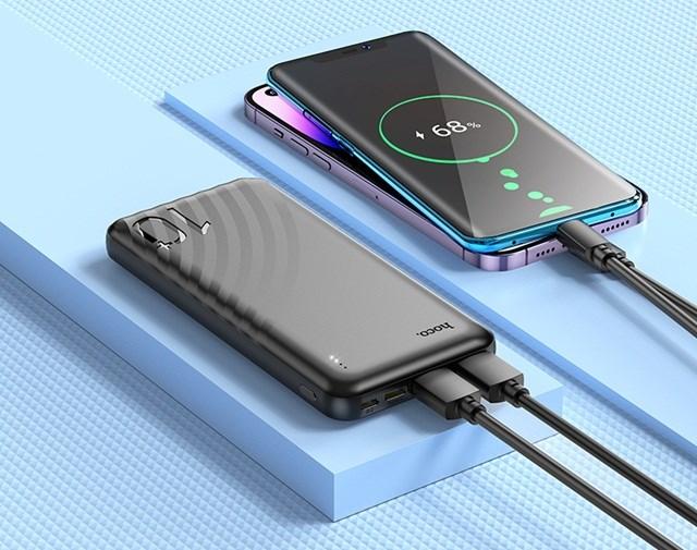 Actual product image Hoco J123 Powerbank 10 000 mAh Schwarz (10000 mAh, 37 Wh)