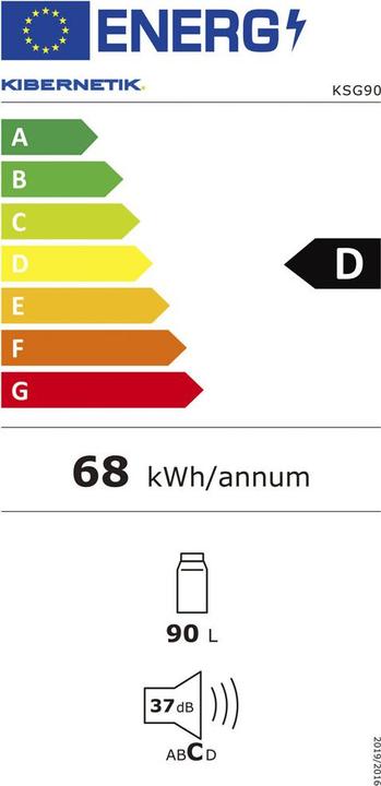 Energie-Label Kibernetik FSP ECO Kühlschrank 89 Liter (D) (89 l)