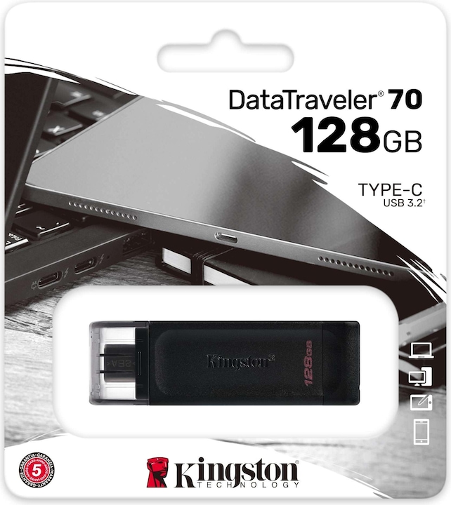 Image du produit Kingston DataTraveler 70 (128 Go, USB-C, USB 3.2)