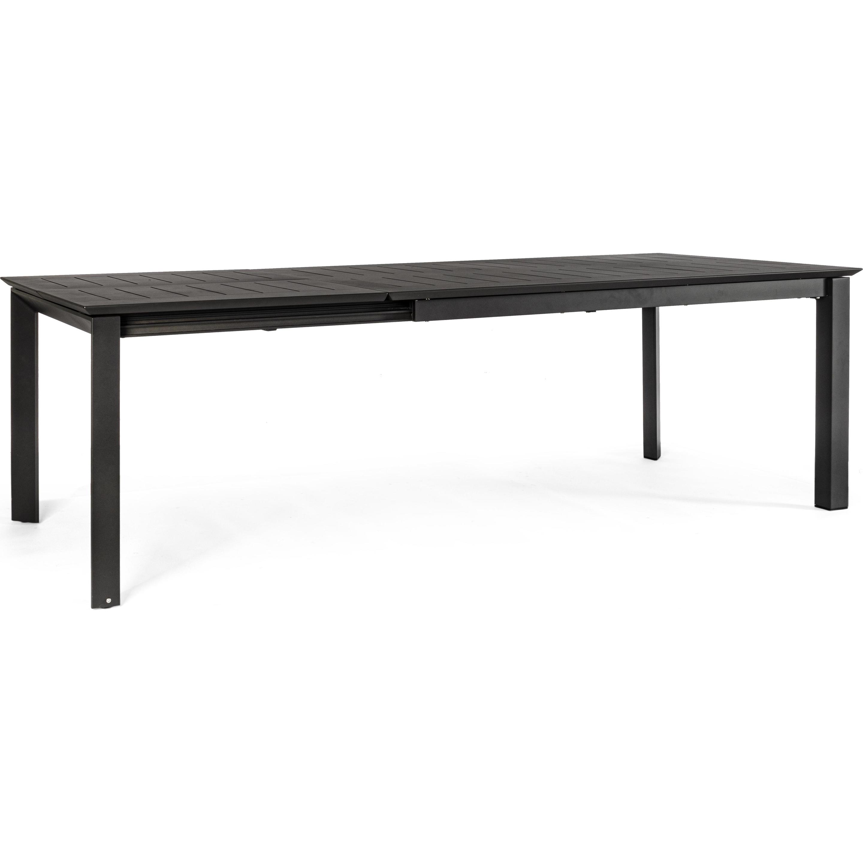 Bizzotto, Gartentisch + Balkontisch, Garten Ausziehtisch Konnor 160- anthrazit (160 cm)