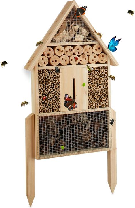 Actual product image Relaxdays Insect Hotel (Ladybirds, Lacewings, Bee, Wild bees, Butterflies)