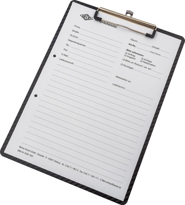 Image du produit Wedo Klemmbrett A4 schwarz (31.50 x 22.50 cm)