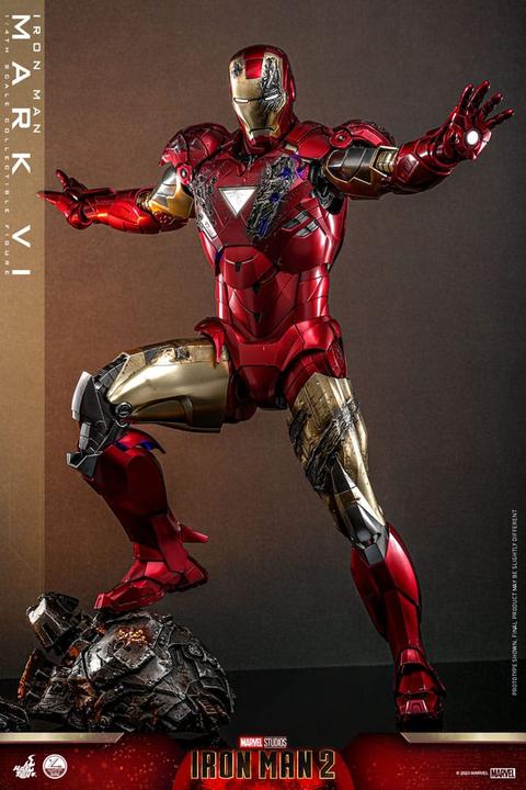 Image du produit Hot Toys Iron Man 2 figurine 1/4 Iron Man Mark VI 48 cm