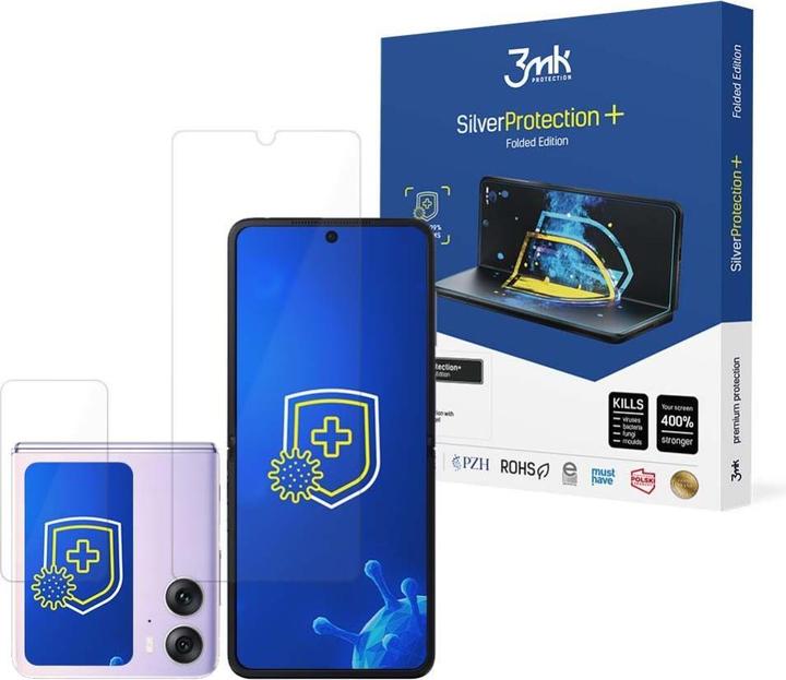Produktbild 3MK SilverProtect Folded Edition Oppo Find N2 Flip Folia Antymikrobowa montowana na mokro (1 Stk., Oppo Find N2 Flip)