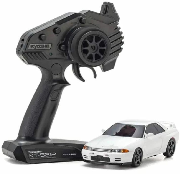 Image du produit Kyosho Mini-Z Nissan Skyline GT-R N1 R32 AWD Blanc, ARTR, 1:27 (Presque prêt à être conduite)