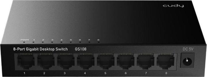 Actual product image Cudy GS108 network switch Gigabit Ethernet (10/100/1000) Black (8 ports)
