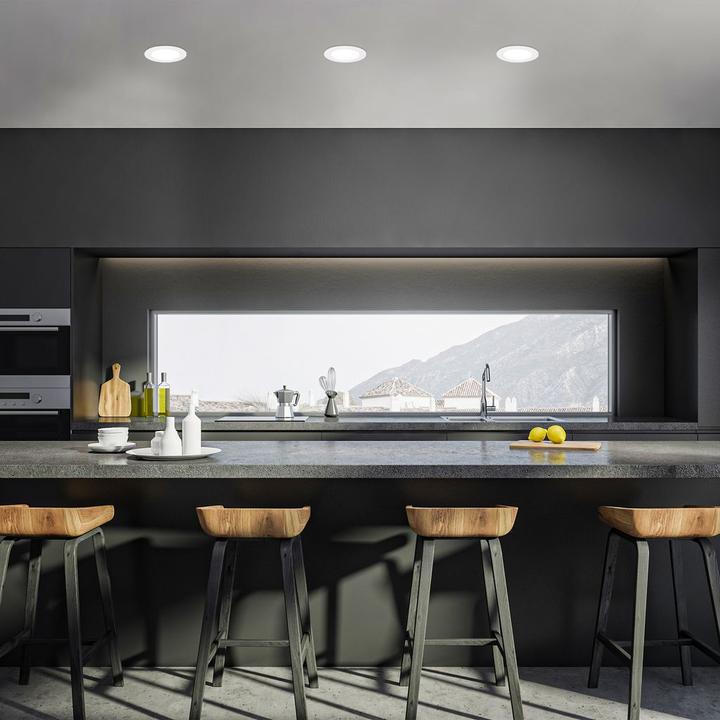 Actual product image Briloner Ultra-flat LED recessed lights set of 3 - Flat star (660 lm)