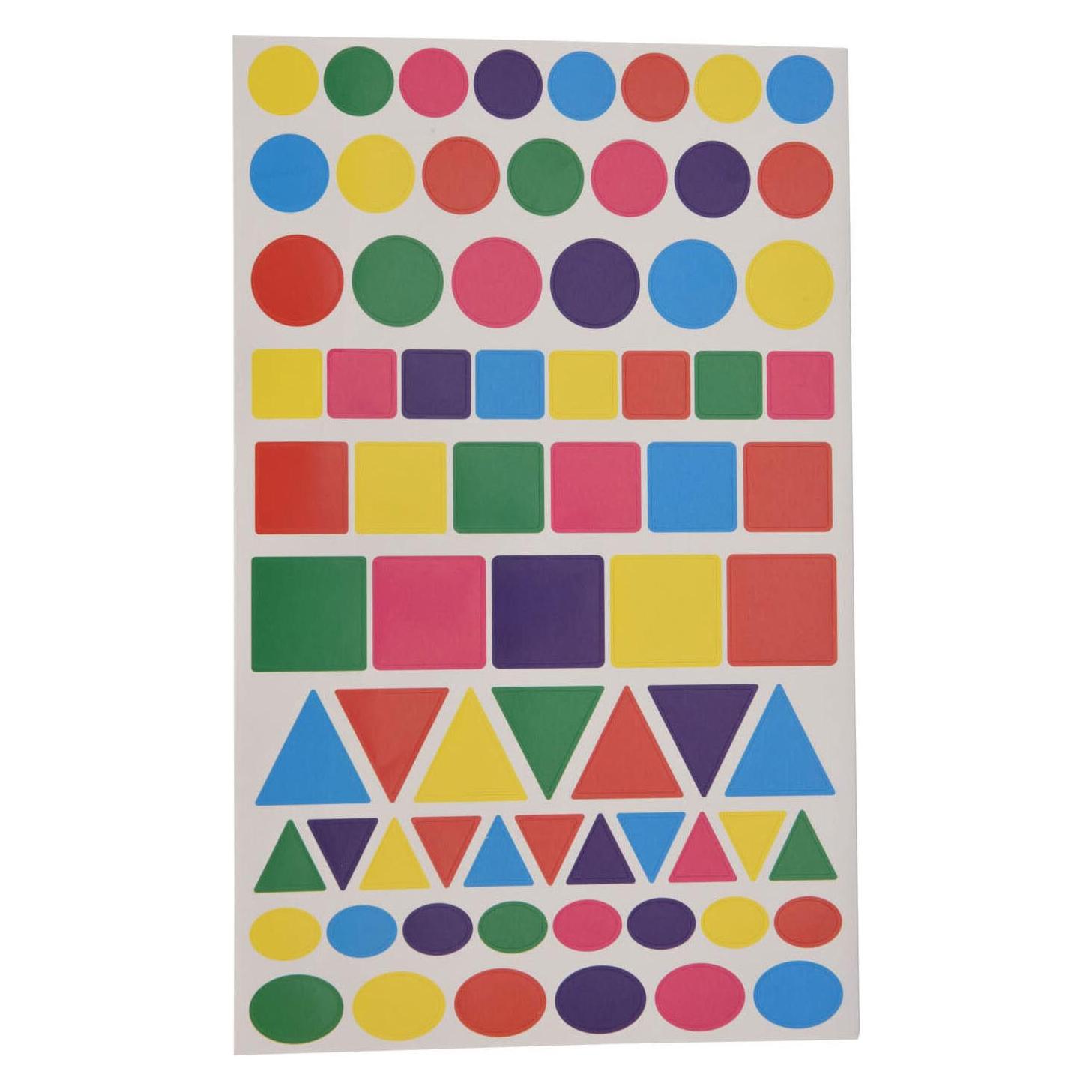 Stickers, Geometrische Vormen Stickers, 288 Stuks.
