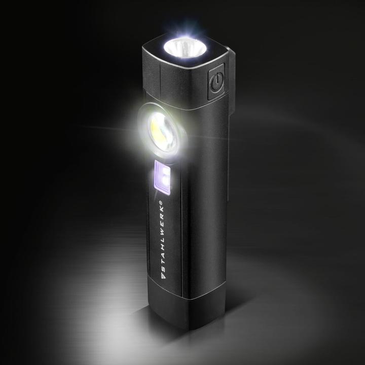 Actual product image Stahlwerk LED work light AL-3 ST with 4 light modes including UV light