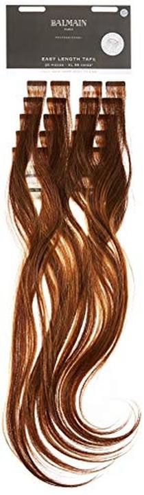 Balmain Tape Extensions Human Hair Length 20 Pieces 55 cm Length Color Sydney Walnut 6g8g (6G.8G Sydney Walnut, 55 cm)