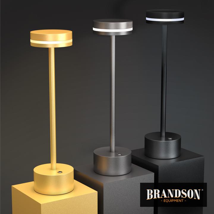 Actual product image Bearware Tischleuchte dimmbar, LED Tischlampe, 3 Lichtfarben, Akku, Helligkeitsstufen, kabellos, Gold