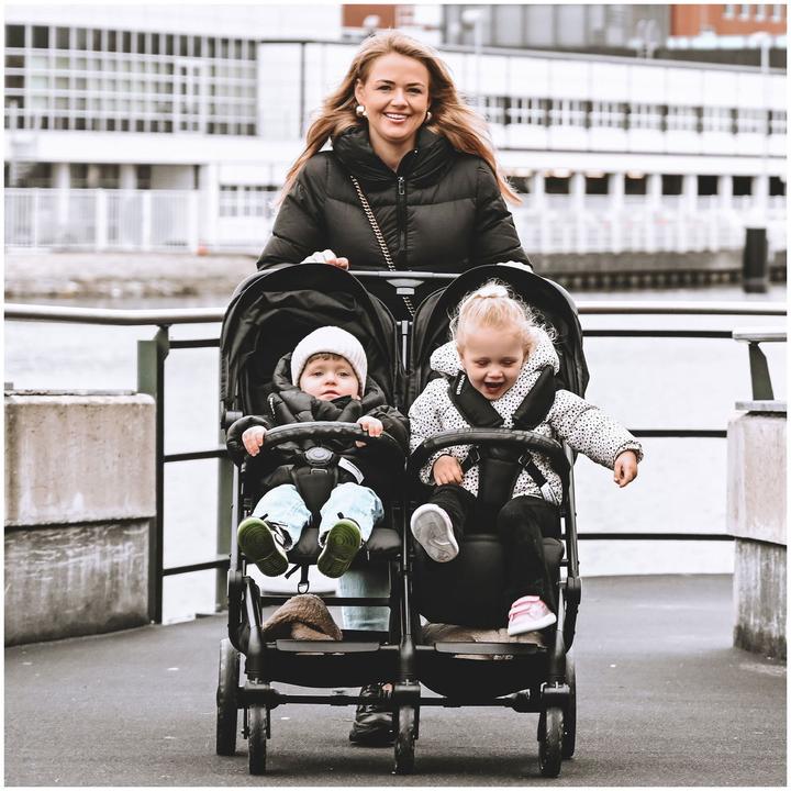Productafbeelding Deryan Luxury XP Twin Buggy XL - Doppelbuggy - Duobuggy - Kompakt leicht - schwarz