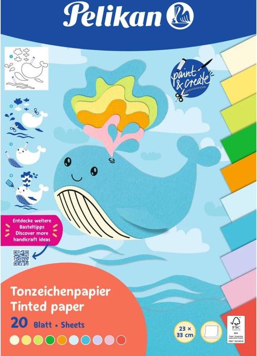 Actual product image Pelikan Clay Paper Pad TZPB, 20 sheets, 23x33cm, Summer (120 g/m², 1 x)