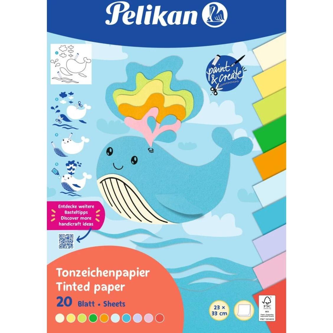 Pelikan, Bastelpapier, Tonpapier Block TZPB, 20 Blatt, 23x33cm, Summer (120 g/m², 1 x)
