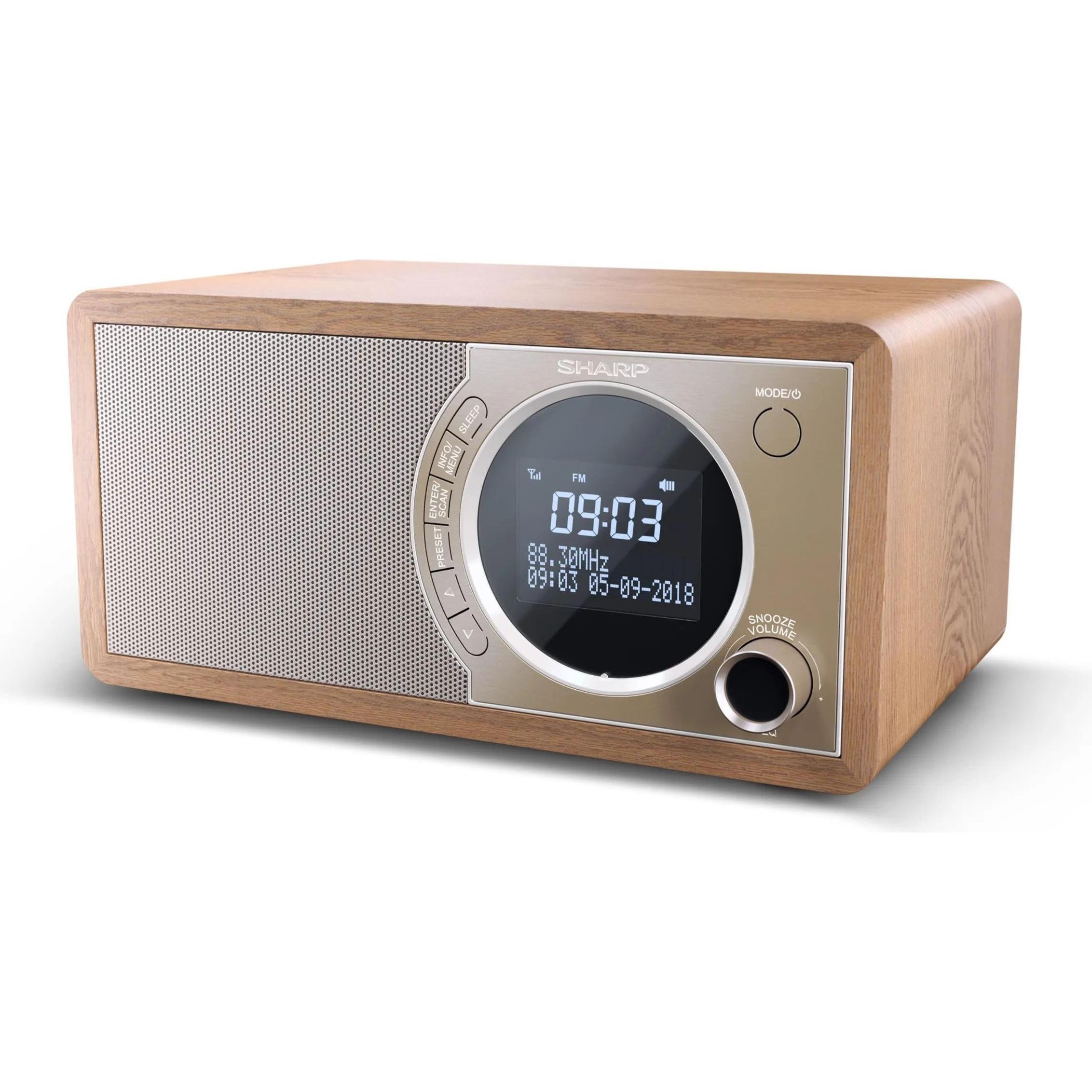 Sharp DR-450 (DAB, FM, Bluetooth), Radio, Marrone