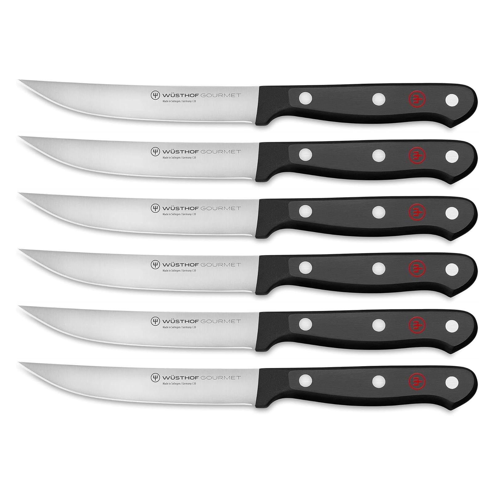 Wüsthof Gourmet Steakmessenset, Bestek, Zwart