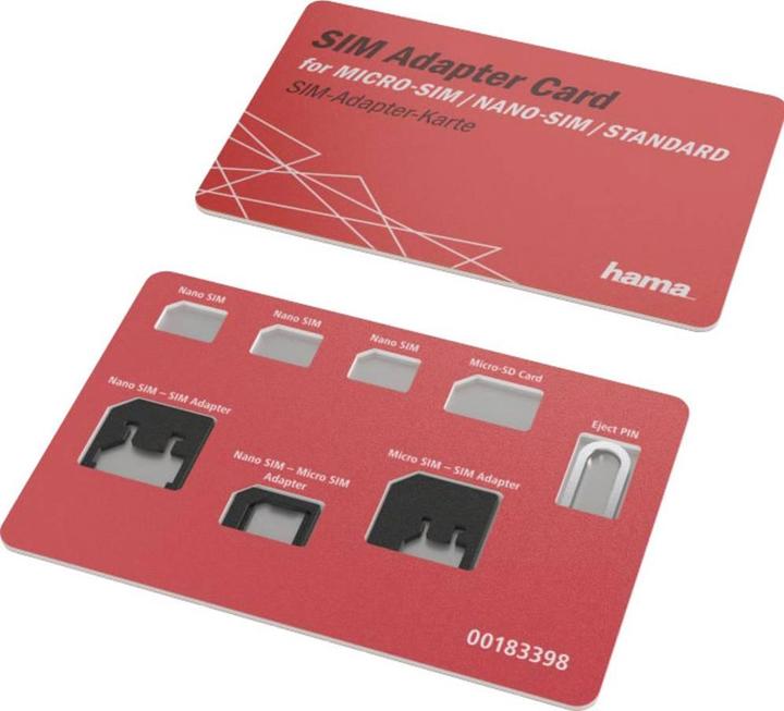 Produktbild Hama SIM Karten Adapter 5-teiliges Set