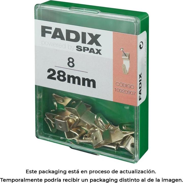 Productafbeelding Fadix Doos m 8 stuks. hansafix schilderijhangers 28mm (Plastic)