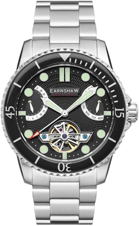 Thomas Earnshaw Automatic Admiral Jervis Dual Retrograde Calendar Open Heart Watch (45 mm)