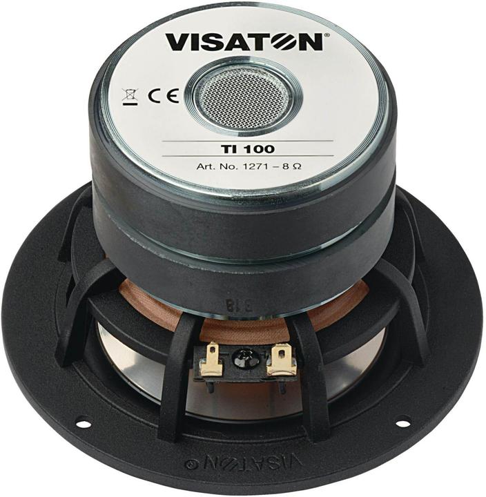 Visaton VS-DSM25FFL/8 – Tweeter A Cupola In Titanio Con Surround In Sypronyle – Alta Potenza Ed Efficienza