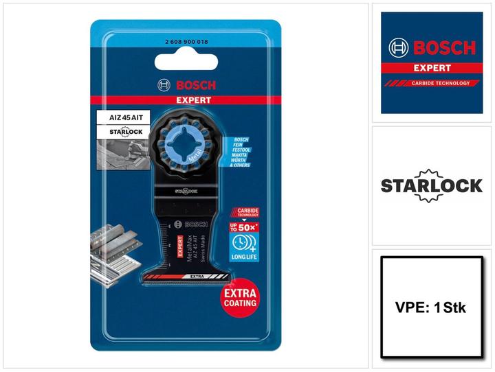 Produktbild Bosch Professional Zubehör EXPERT MetalMax AIZ 45 AIT Blatt für Multifunktionswerkzeuge, 45 mm