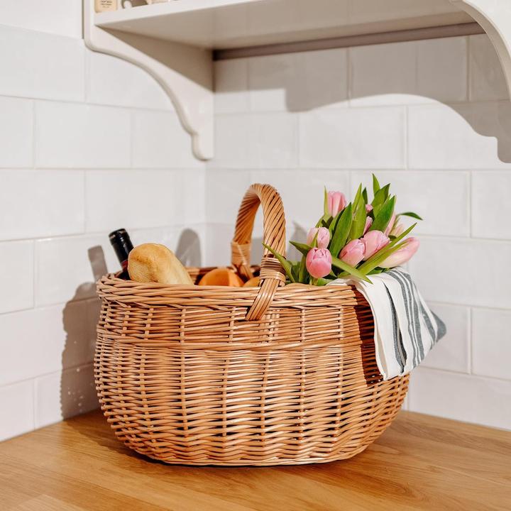 Image du produit Creative Home Grosser handgeflochtener Picknickkorb mit Henkel