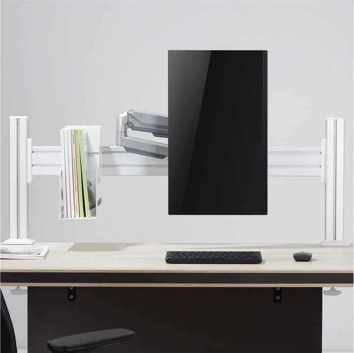 Actual product image InLine Slatwall Lifter Monitor Mount silver grey (Wall, 17", 9 kg)