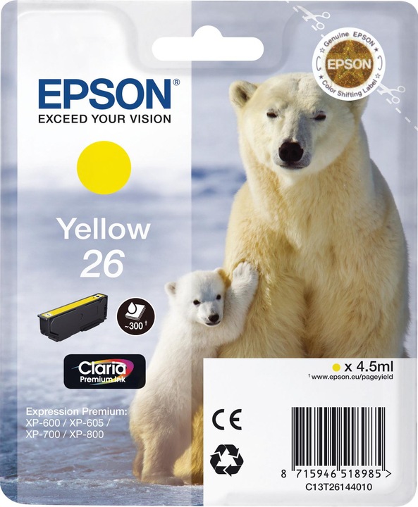 Actual product image Epson 26 Claria Premium (Y)