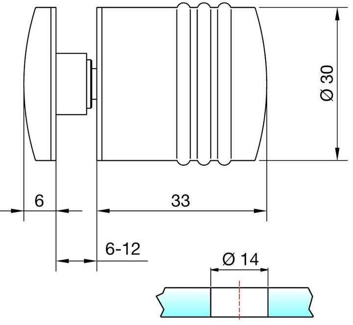 Produktbild Pauli+Sohn Glastürknopf 8299 (Türgriff)