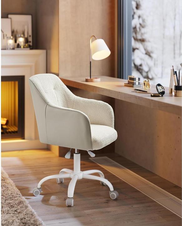 Image du produit Songmics Chaise de bureau, OBG019G01V1 Tissu gris, piètement argenté (46 - 56 cm)