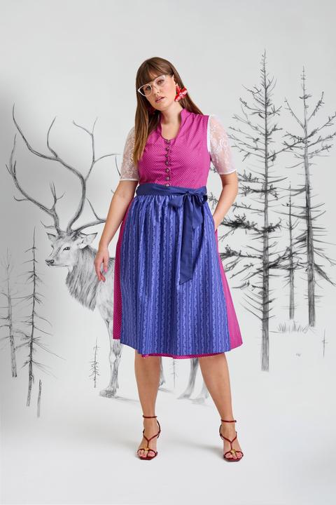 Actual product image Ulla Popken Minimal Print Goblet Collar Dirndl (52)