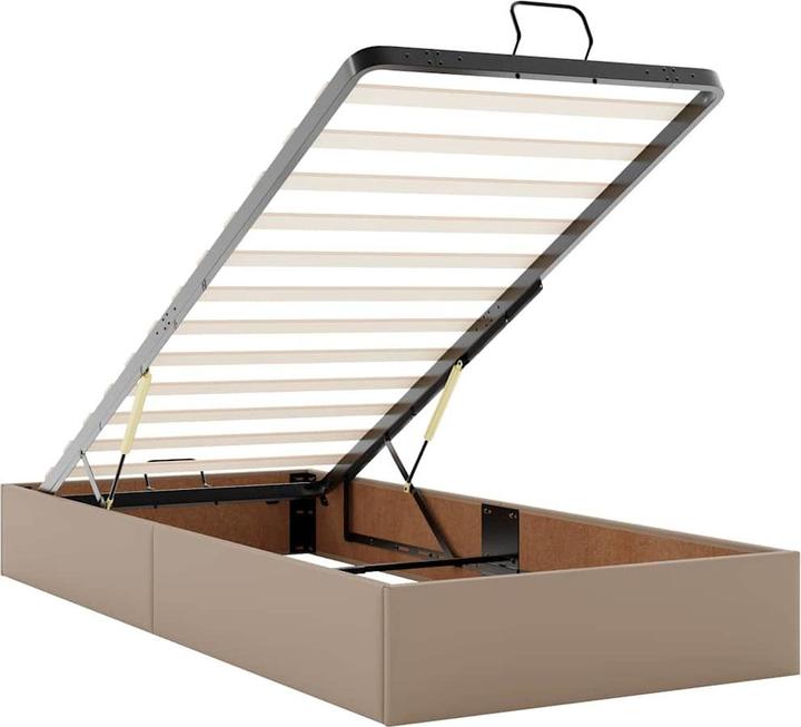 Actual product image VidaXL Ottoman bed without mattress white 140x200 cm faux leather (140 x 200)