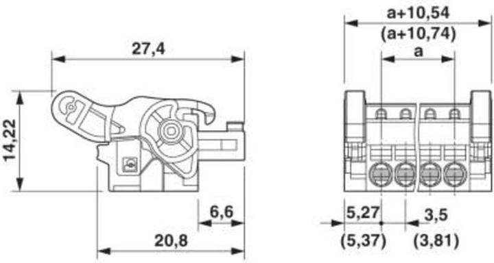 Produktbild Phoenix Contact Buchsengehäuse-Kabel Polzahl Gesamt 5 Rastermass: 3.81 mm 181745