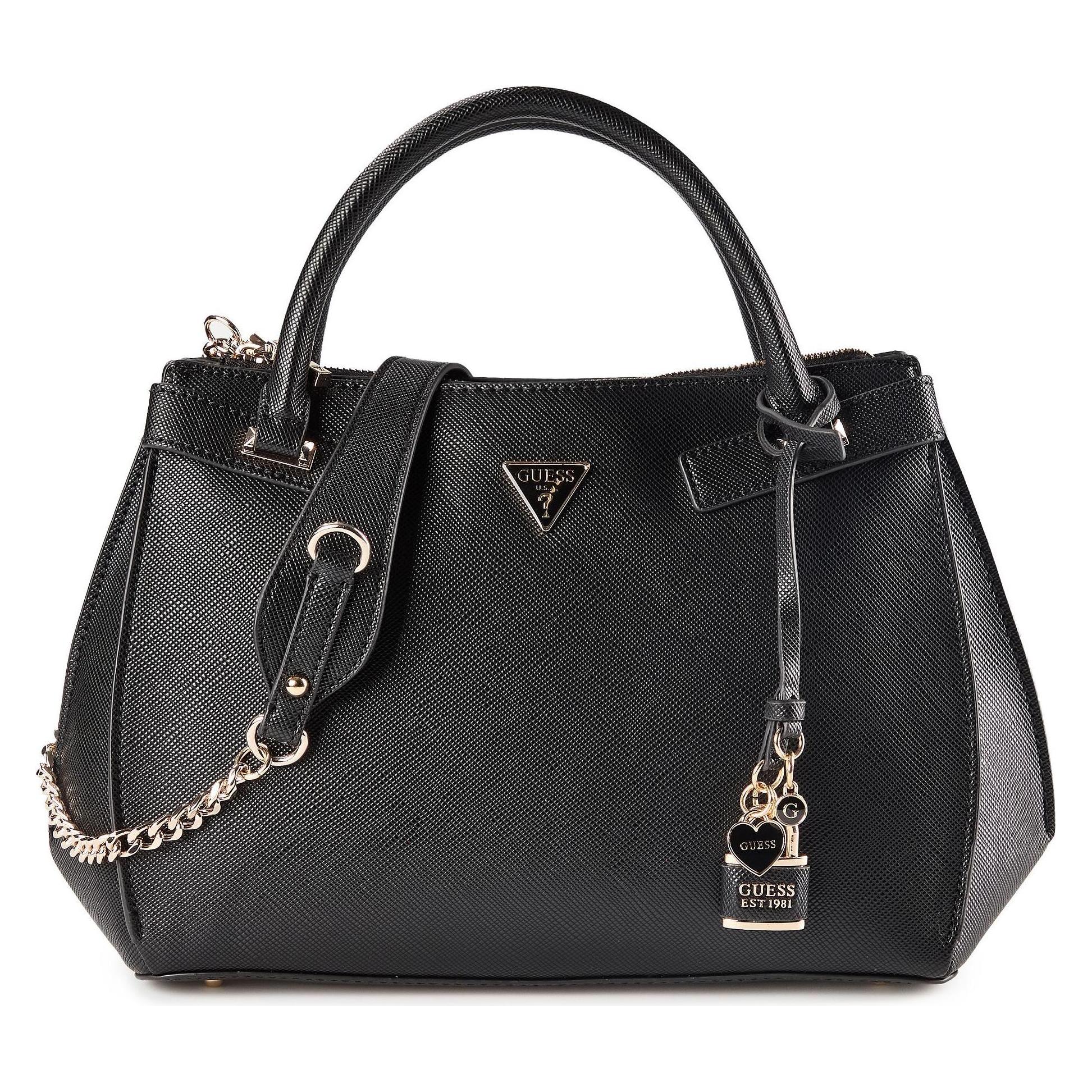 Guess, Vrouwen, Handtas, Serenova Girlfriend Satchel, Zwart