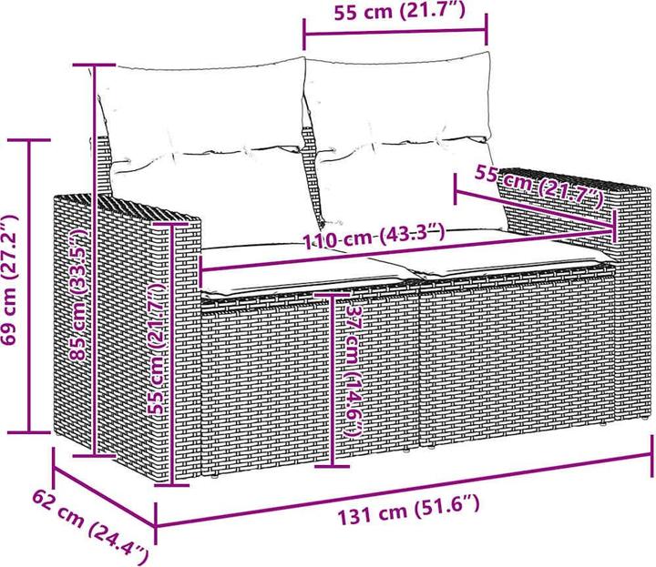 Produktbild vidaXL Garten Sofaset