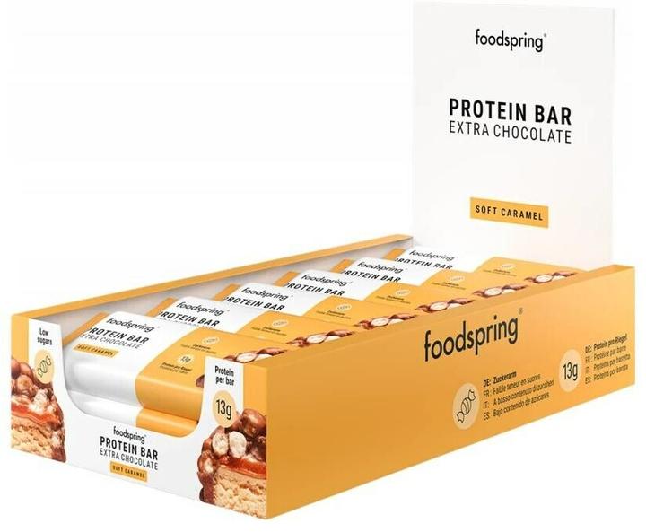 Image du produit Foodspring Protein Bar Extra Chocolate (Caramel, 1 pcs, 540 g)
