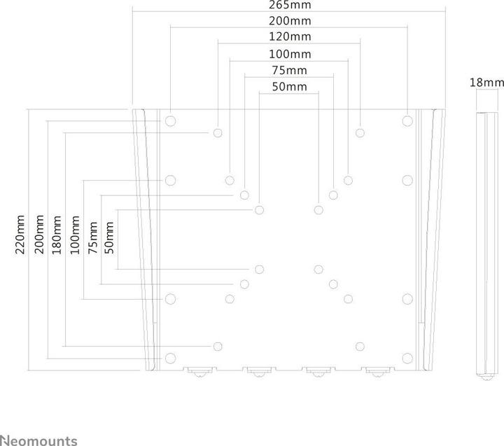 Valori nutrizionali e ingredienti Neomounts FPMA-W110BLACK Supporto a parete per schermo piatto NEWSTAR (Muro, 35 kg, 10" - 40")