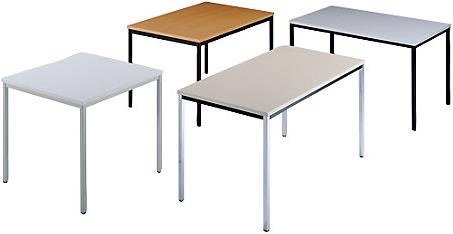 Produktbild kaiserkraft Rechtecktisch, Rundrohr kunststoffbeschichtet (1600 x 800 x 740 mm)