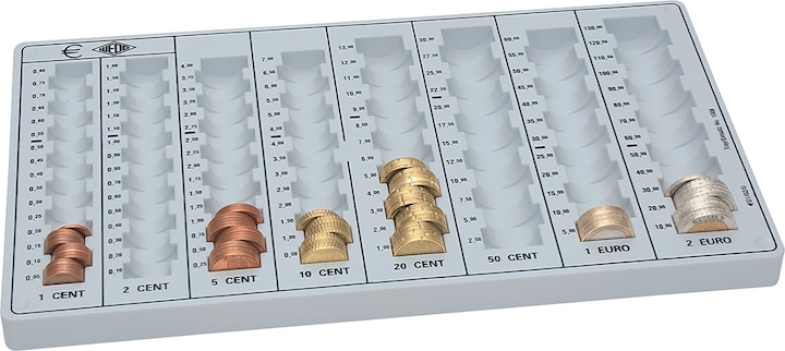 Immagine prodotto Wedo Tabellone per il conteggio compatto, capacità monete: 246,40 EUR (Contamonete)