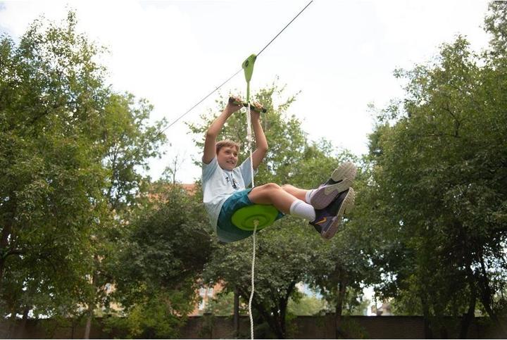 Actual product image Trelines Rope slide with brake (30 m + quick set-up)