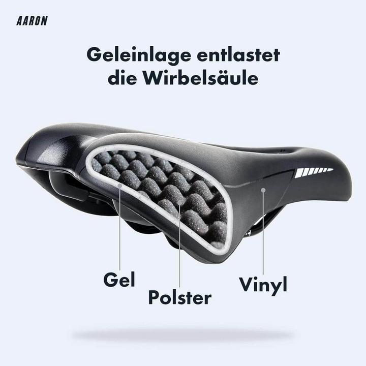 Actual product image Aaron Trekking ergonomic bicycle saddle unisex for trekking bike, mountain bike, city bike, e-bike