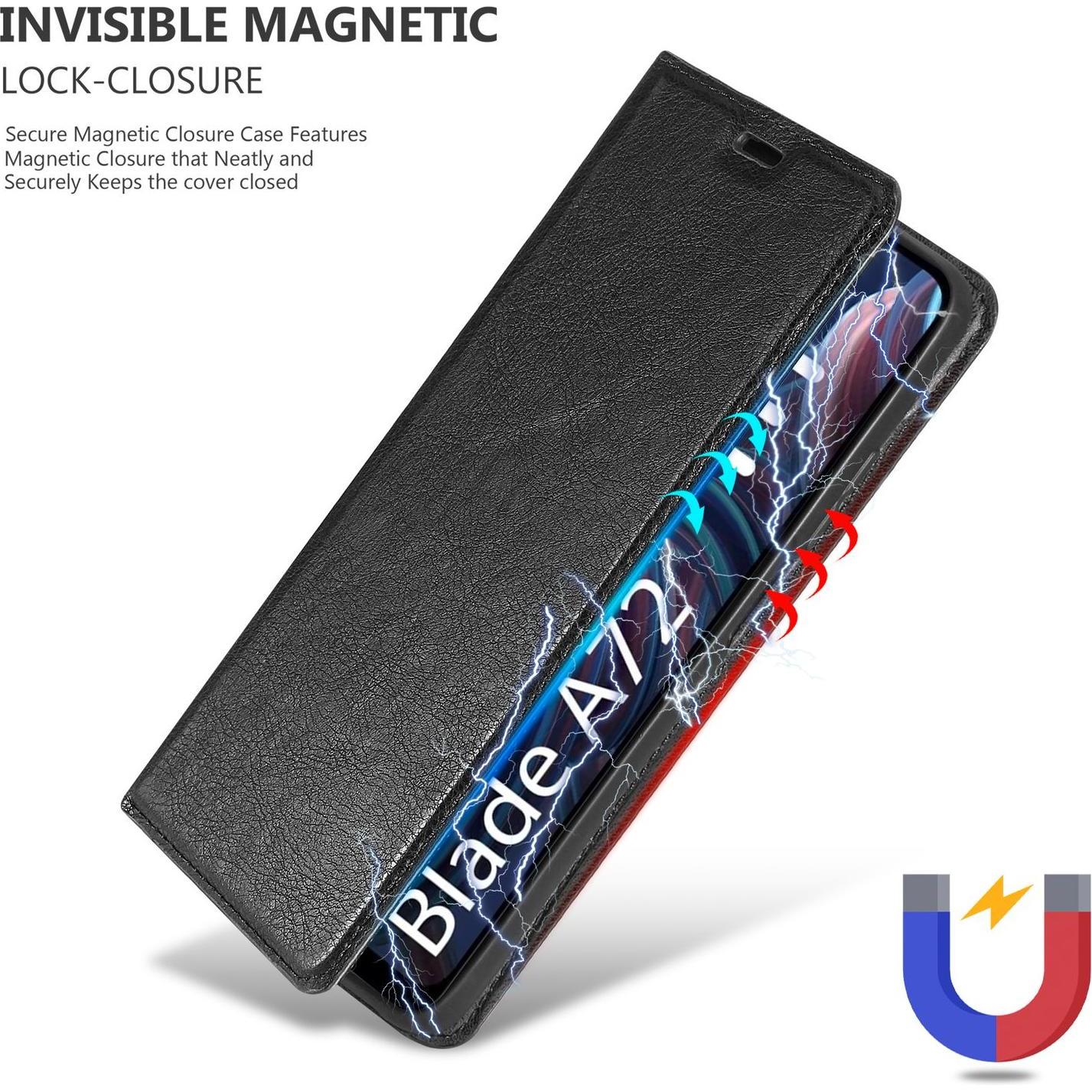 Thumbnail - Cadorabo Book Hülle Invisible für ZTE Blade A72 5G (ZTE Blade A72), Smartphone Hülle, Schwarz
