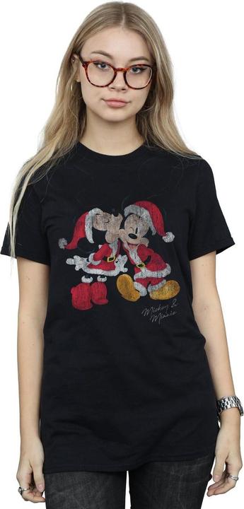 Immagine prodotto Disney Mickey And Minnie Christmas Kiss Maglietta Ampia Donna (L)