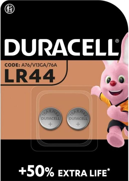 Duracell - 1.5 V ALKALI-MANGAN-KNOPFZELLE - LR44 - 2 St. (2 Stk., LR44, 105 mAh)