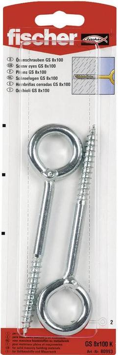 Actual product image Fischer Eye bolt GS (Ø x L) 8 mm x (2 pcs.)