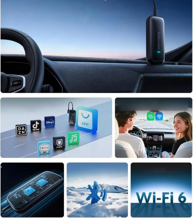Actual product image Ottocast Play2Video Ultra Carplay/Android Auto wireless adapter